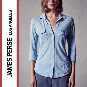 James Perse | Sheer Slub Side Panel Shirt